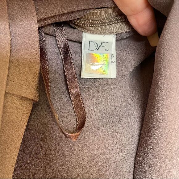 Diane Von Furstenberg Aurora 3/4 Sleeve Slate Purple Sheath Dress 2 - Picture 4 of 7